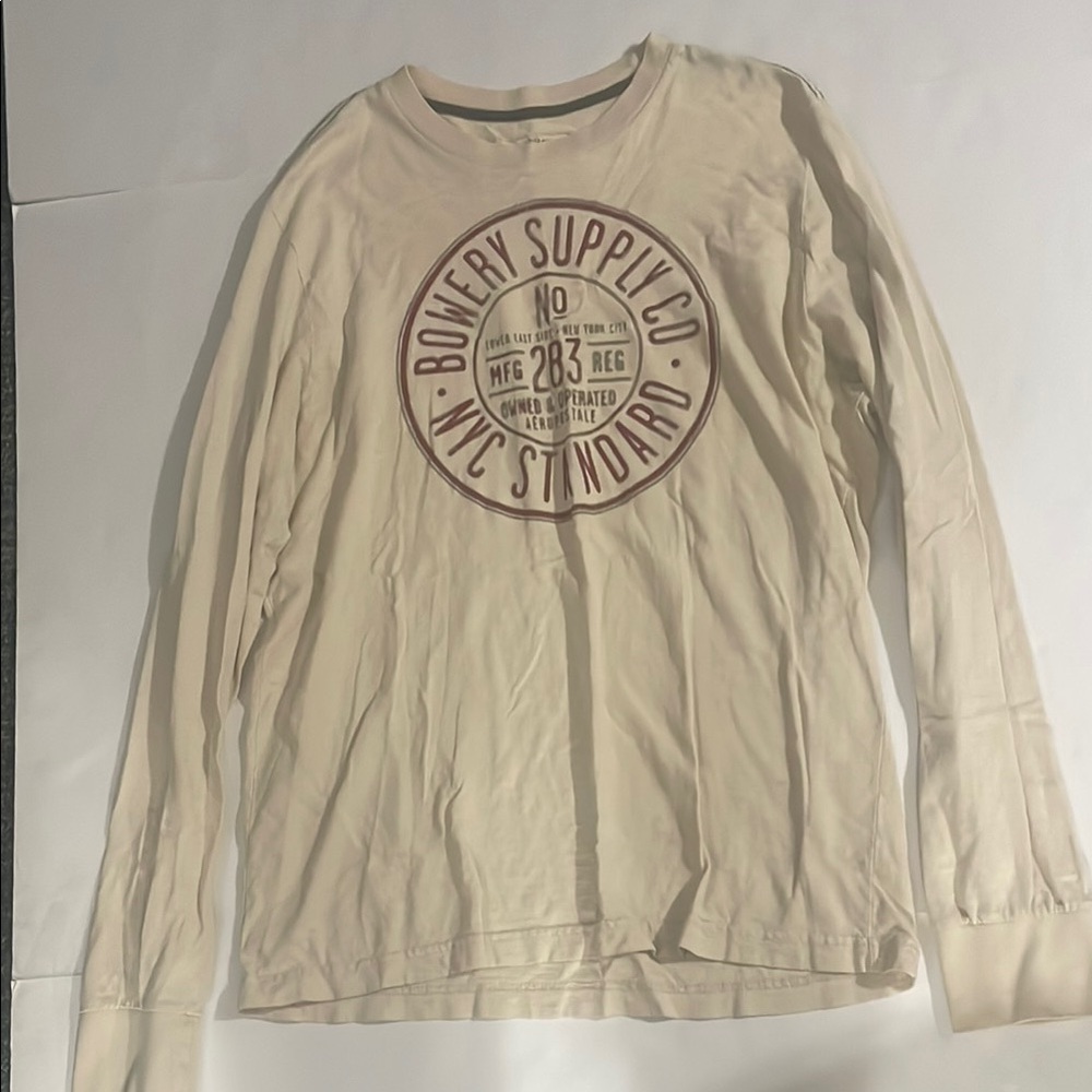 Aeropostale Cream Long Sleeve Top